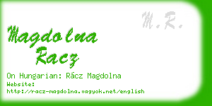 magdolna racz business card